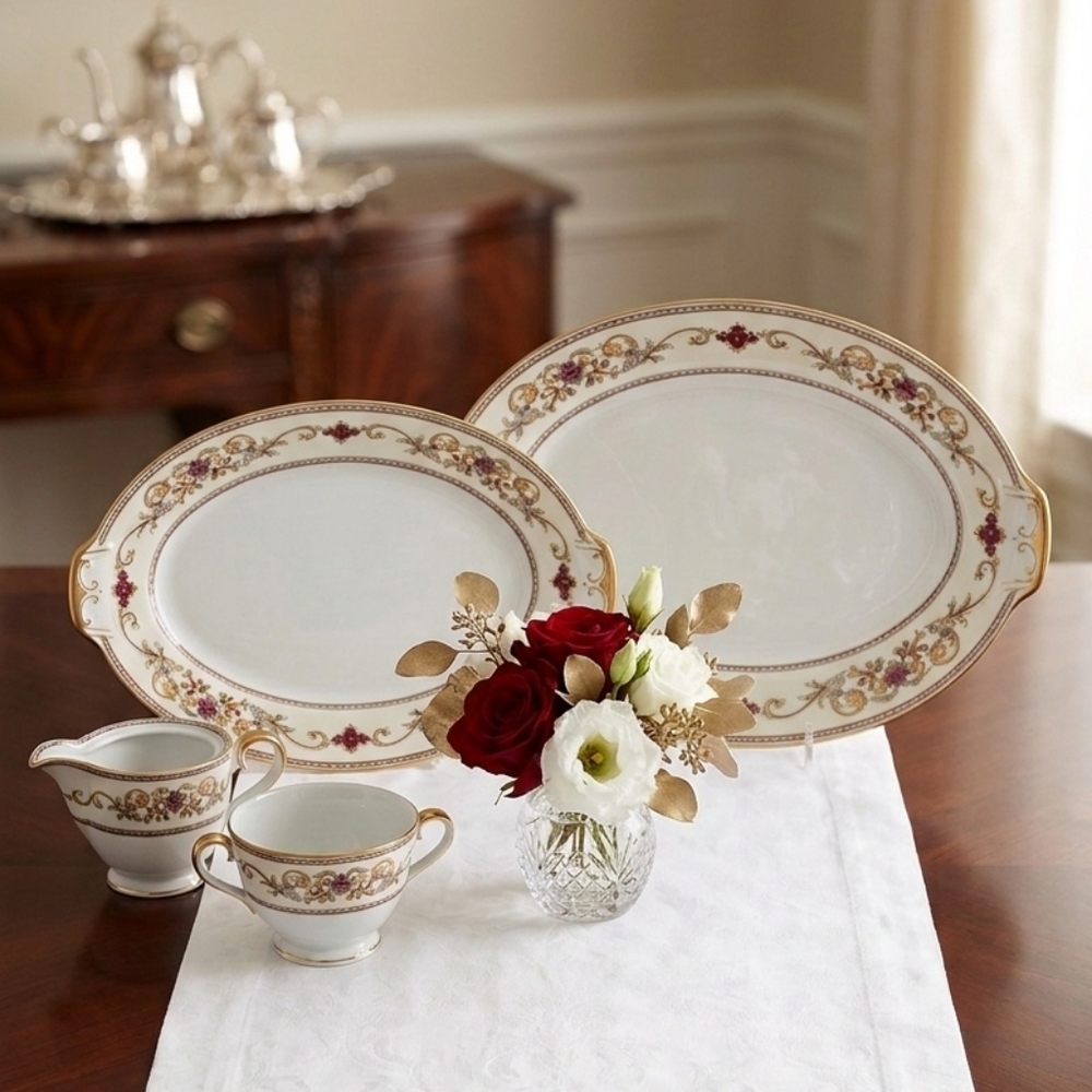 Vintage Royal‎ Embassy Wheeling 4-Piece China Hostess Sets